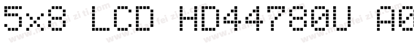 5x8 LCD HD44780U A02字体转换